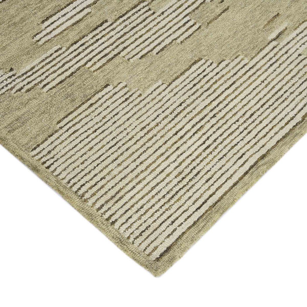 Amer Rugs Chicago Modern Geometric Hand-hooked Area Rug - Elegant Natural Wool Design For Timeless Decor Ivory Wool Chi40810