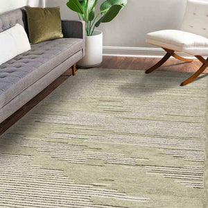 Amer Rugs Chicago Modern Geometric Hand-hooked Area Rug - Elegant Natural Wool Design For Timeless Decor Ivory Wool Chi40810
