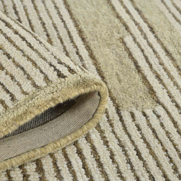 Amer Rugs Chicago Modern Geometric Hand-hooked Area Rug - Elegant Natural Wool Design For Timeless Decor Ivory Wool Chi40810