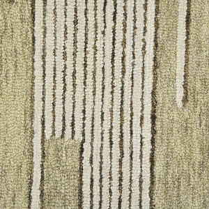 Amer Rugs Chicago Modern Geometric Hand-hooked Area Rug - Elegant Natural Wool Design For Timeless Decor Ivory Wool Chi40810