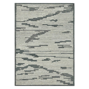 Amer Rugs Chicago Modern Geometric Hand-hooked Area Rug - Elegant Natural Wool Design For Timeless Decor Dark Gray Wool Chi50508