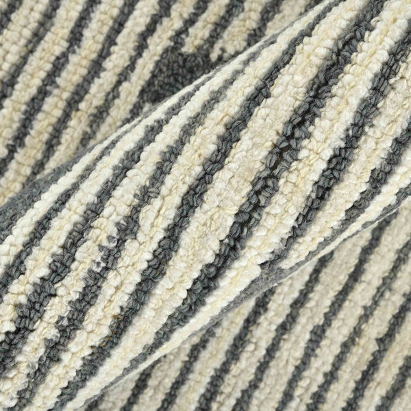 Amer Rugs Chicago Modern Geometric Hand-hooked Area Rug - Elegant Natural Wool Design For Timeless Decor Dark Gray Wool Chi50508