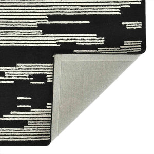 Amer Rugs Chicago Modern Geometric Hand-hooked Area Rug - Elegant Natural Wool Design For Timeless Decor Ebony Wool Chi60810