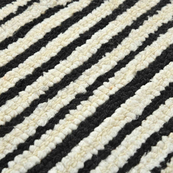 Amer Rugs Chicago Modern Geometric Hand-hooked Area Rug - Elegant Natural Wool Design For Timeless Decor Ebony Wool Chi60810