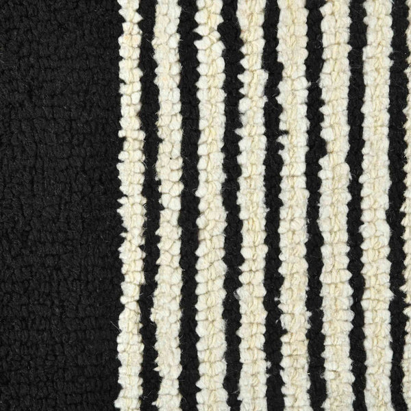 Amer Rugs Chicago Modern Geometric Hand-hooked Area Rug - Elegant Natural Wool Design For Timeless Decor Ebony Wool Chi60810