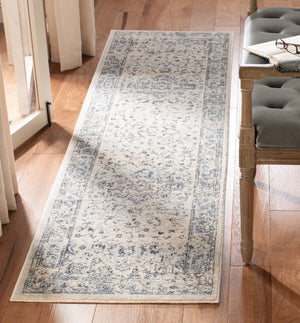 Safavieh Charleston Ivory & Navy Low-Profile Area Rug 6X8 — Power-Loomed Turkey, Durable Polypropylene Blend CHL411A-68