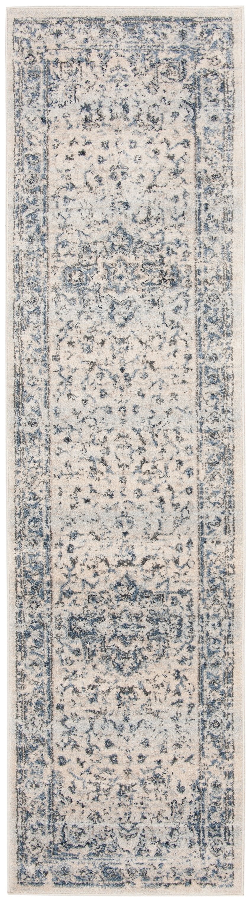 Safavieh Charleston Ivory & Navy Low-Profile Area Rug 6X8 — Power-Loomed Turkey, Durable Polypropylene Blend CHL411A-68