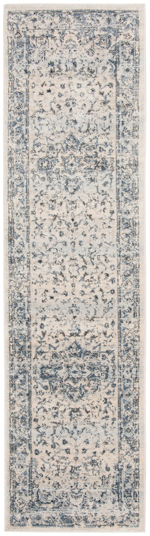 Safavieh Charleston Ivory & Navy Low-Profile Area Rug 6X8 — Power-Loomed Turkey, Durable Polypropylene Blend CHL411A-68
