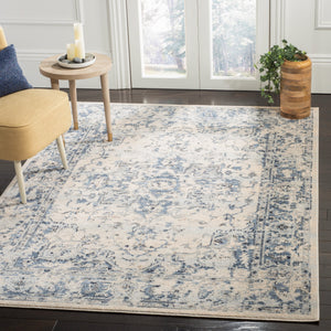 Safavieh Charleston Ivory & Navy Low-Profile Area Rug 6X8 — Power-Loomed Turkey, Durable Polypropylene Blend CHL411A-68