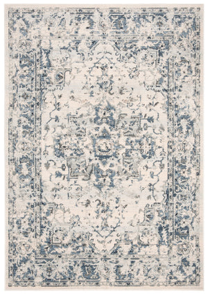 Safavieh Charleston Ivory & Navy Low-Profile Area Rug 6X8 — Power-Loomed Turkey, Durable Polypropylene Blend CHL411A-68