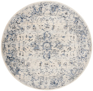 Safavieh Charleston Ivory & Navy Low-Profile Area Rug 6X8 — Power-Loomed Turkey, Durable Polypropylene Blend CHL411A-68