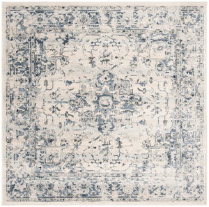 Safavieh Charleston Ivory & Navy Low-Profile Area Rug 6X8 — Power-Loomed Turkey, Durable Polypropylene Blend CHL411A-68