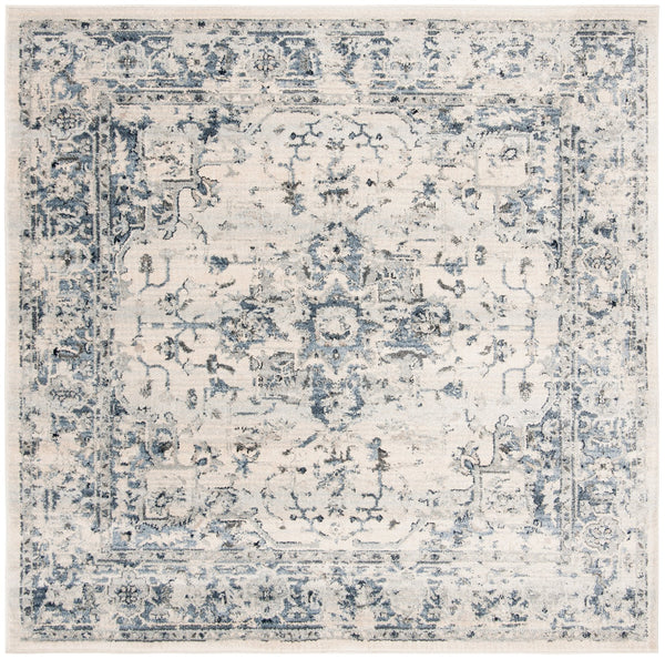 Safavieh Charleston Ivory & Navy Low-Profile Area Rug 6X8 — Power-Loomed Turkey, Durable Polypropylene Blend CHL411A-68