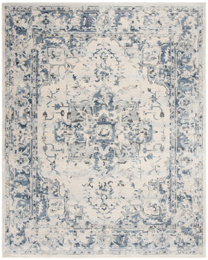 Safavieh Charleston Ivory & Navy Low-Profile Area Rug 6X8 — Power-Loomed Turkey, Durable Polypropylene Blend CHL411A-68