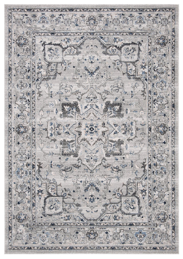 Safavieh Charleston Elegant Round Area Rug In Timeless Ivory And Navy, Perfect For Modern Home Decor Grey ,Dark Grey 68% Polypropylene,24% Jute,8% Latex Chl411f-4sq