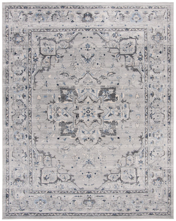 Safavieh Charleston Elegant Round Area Rug In Timeless Ivory And Navy, Perfect For Modern Home Decor Grey ,Dark Grey 68% Polypropylene,24% Jute,8% Latex Chl411f-4sq