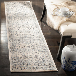 Safavieh Charleston Ivory Light Blue Floral Rug 6X8 — Power-Loomed Turkey, Low-Profile 1/2" Pile, Durable Elegance CHL411M-68