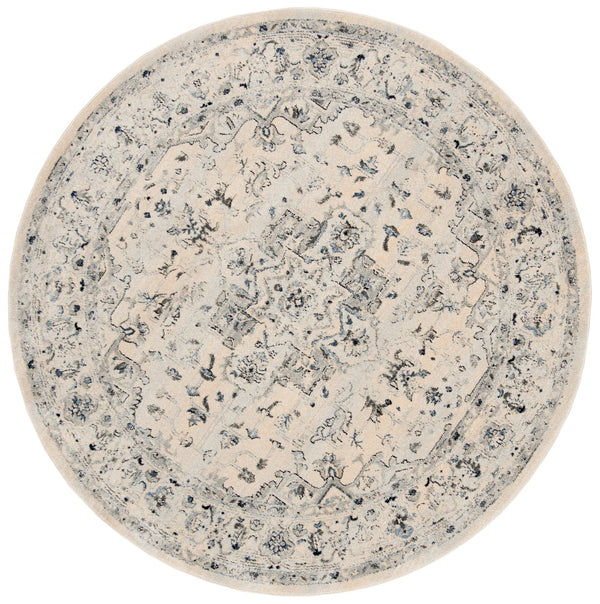 Safavieh Charleston Ivory Light Blue Floral Rug 6X8 — Power-Loomed Turkey, Low-Profile 1/2" Pile, Durable Elegance CHL411M-68