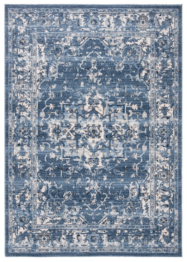 Safavieh Charleston Elegant Round Area Rug In Timeless Ivory And Navy, Perfect For Modern Home Decor Navy ,Creme 68% Polypropylene,24% Jute,8% Latex Chl411n-10r