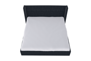 Moss Home Chloe King Bed - Elegant Low Profile Shelter Headboard Design For A Sophisticated Bedroom Look Midnight 100% Polyester Chlo-bed-kin-covmid