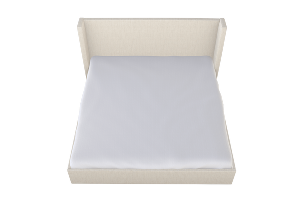 Moss Home Chloe Elegant King Bed With Low Profile Shelter Headboard For A Sophisticated Bedroom Upgrade Linen 100% Polyester Chlo-bed-kin-doulin