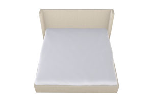 Moss Home Chloe King Bed – Elegant Low Profile Shelter Headboard For A Chic And Cozy Bedroom Retreat Natural 54% Polyester 36% Viscose 10% Linen Chlo-bed-kin-offnat