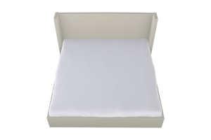 Moss Home Chloe King Bed - Elegant Low Profile Shelter Headboard Design For A Sophisticated Bedroom Look Cloud 100% Polyester Chlo-bed-kin-shoclo