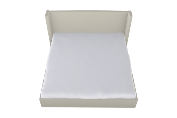 Moss Home Chloe King Bed - Elegant Low Profile Shelter Headboard Design For A Sophisticated Bedroom Look Cloud 100% Polyester Chlo-bed-kin-shoclo