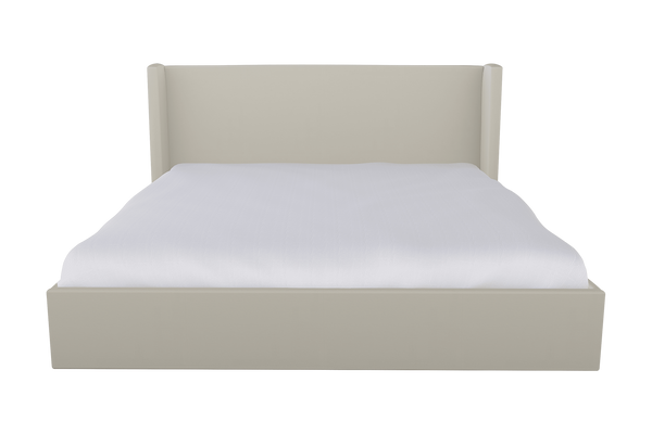 Moss Home Chloe King Bed - Elegant Low Profile Shelter Headboard Design For A Sophisticated Bedroom Look Cloud 100% Polyester Chlo-bed-kin-shoclo