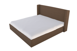 Moss Home Chloe King Bed - Elegant Low Profile Headboard Design For A Sophisticated And Stylish Bedroom Retreat Cafe 100% Polyester Chlo-bed-kin-stucaf