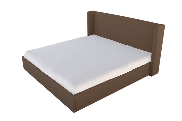 Moss Home Chloe King Bed - Elegant Low Profile Headboard Design For A Sophisticated And Stylish Bedroom Retreat Cafe 100% Polyester Chlo-bed-kin-stucaf