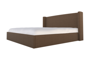 Moss Home Chloe King Bed - Elegant Low Profile Headboard Design For A Sophisticated And Stylish Bedroom Retreat Cafe 100% Polyester Chlo-bed-kin-stucaf