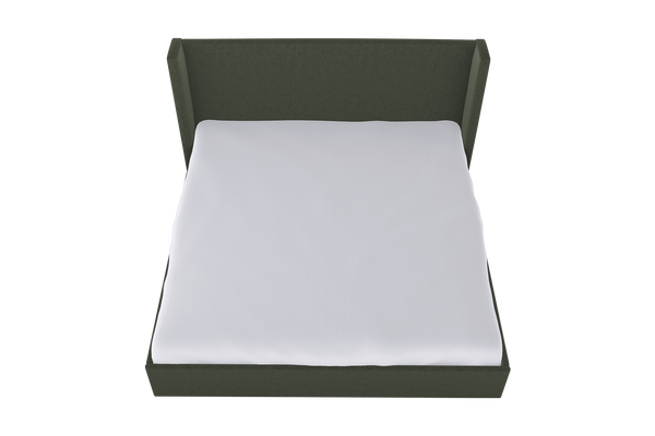 Moss Home Chloe King Bed - Elegant Low Profile Headboard Design For A Sophisticated And Stylish Bedroom Retreat Forest 100% Polyester Chlo-bed-kin-stufor