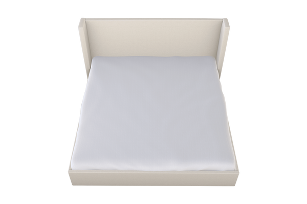 Moss Home Chloe King Bed - Elegant Low Profile Headboard Design For A Sophisticated And Stylish Bedroom Retreat Ivory 100% Polyester Chlo-bed-kin-stuivo