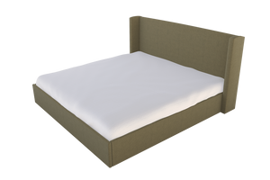 Moss Home Chloe King Bed - Elegant Low Profile Headboard Design For A Sophisticated And Stylish Bedroom Retreat Moss 100% Polyester Chlo-bed-kin-stumos