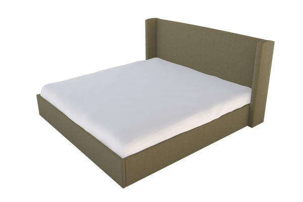 Moss Home Chloe King Bed - Elegant Low Profile Headboard Design For A Sophisticated And Stylish Bedroom Retreat Moss 100% Polyester Chlo-bed-kin-stumos