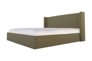 Moss Home Chloe King Bed - Elegant Low Profile Headboard Design For A Sophisticated And Stylish Bedroom Retreat Moss 100% Polyester Chlo-bed-kin-stumos