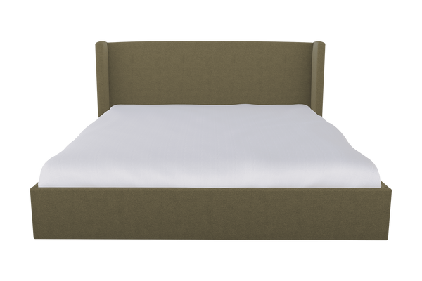 Moss Home Chloe King Bed - Elegant Low Profile Headboard Design For A Sophisticated And Stylish Bedroom Retreat Moss 100% Polyester Chlo-bed-kin-stumos