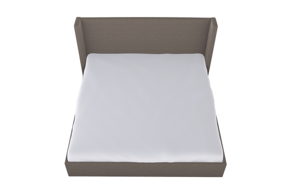 Moss Home Chloe King Bed - Elegant Low Profile Headboard Design For A Sophisticated And Stylish Bedroom Retreat Mushroom 100% Polyester Chlo-bed-kin-stumus