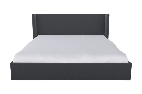 Moss Home Chloe King Bed - Elegant Low Profile Headboard Design For A Sophisticated And Stylish Bedroom Retreat Slate 100% Polyester Chlo-bed-kin-stusla