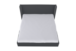 Moss Home Chloe King Bed - Elegant Low Profile Headboard Design For A Sophisticated And Stylish Bedroom Retreat Slate 100% Polyester Chlo-bed-kin-stusla