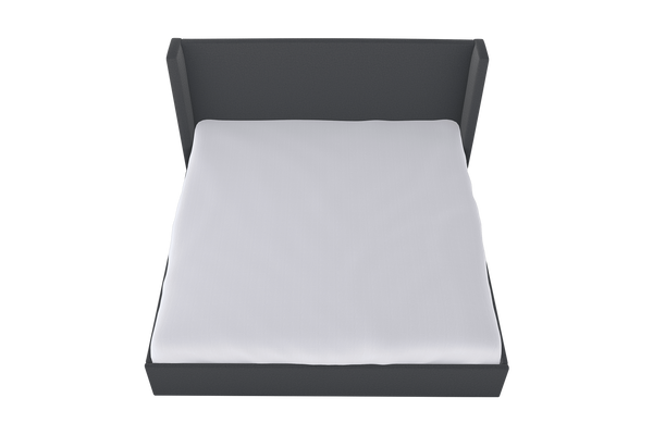 Moss Home Chloe King Bed - Elegant Low Profile Headboard Design For A Sophisticated And Stylish Bedroom Retreat Slate 100% Polyester Chlo-bed-kin-stusla