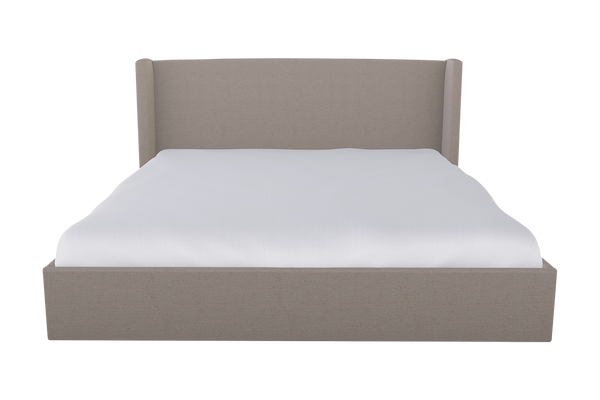 Moss Home Chloe King Bed - Elegant Low Profile Headboard Design For A Sophisticated And Stylish Bedroom Retreat Stone 100% Polyester Chlo-bed-kin-stusto