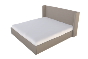 Moss Home Chloe King Bed - Elegant Low Profile Headboard Design For A Sophisticated And Stylish Bedroom Retreat Stone 100% Polyester Chlo-bed-kin-stusto