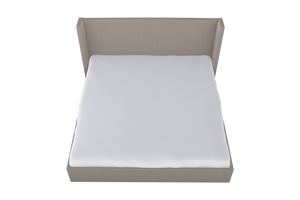 Moss Home Chloe King Bed - Elegant Low Profile Headboard Design For A Sophisticated And Stylish Bedroom Retreat Stone 100% Polyester Chlo-bed-kin-stusto