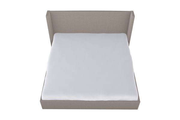 Moss Home Chloe King Bed - Elegant Low Profile Headboard Design For A Sophisticated And Stylish Bedroom Retreat Stone 100% Polyester Chlo-bed-kin-stusto