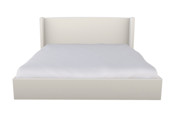 Moss Home Chloe Queen Bed - Sophisticated Low Profile Shelter Headboard For An Elevated Bedroom Experience Cloud 100% Olefin Chlo-bed-que-celclo
