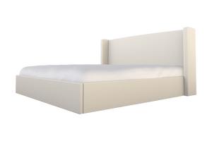 Moss Home Chloe King Bed - Elegant Low Profile Shelter Headboard Design For A Sophisticated Bedroom Upgrade Cloud 100% Olefin Chlo-bed-kin-celclo