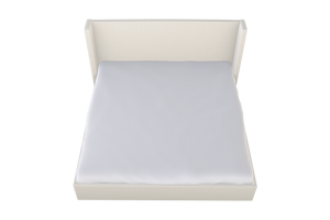 Moss Home Chloe King Bed - Elegant Low Profile Shelter Headboard Design For A Sophisticated Bedroom Upgrade Ivory 100% Olefin Chlo-bed-kin-celivo