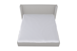 Moss Home Chloe King Bed – Elegant Low Profile Shelter Headboard For A Chic And Cozy Bedroom Retreat Ash 54% Polyester 36% Viscose 10% Linen Chlo-bed-kin-offash